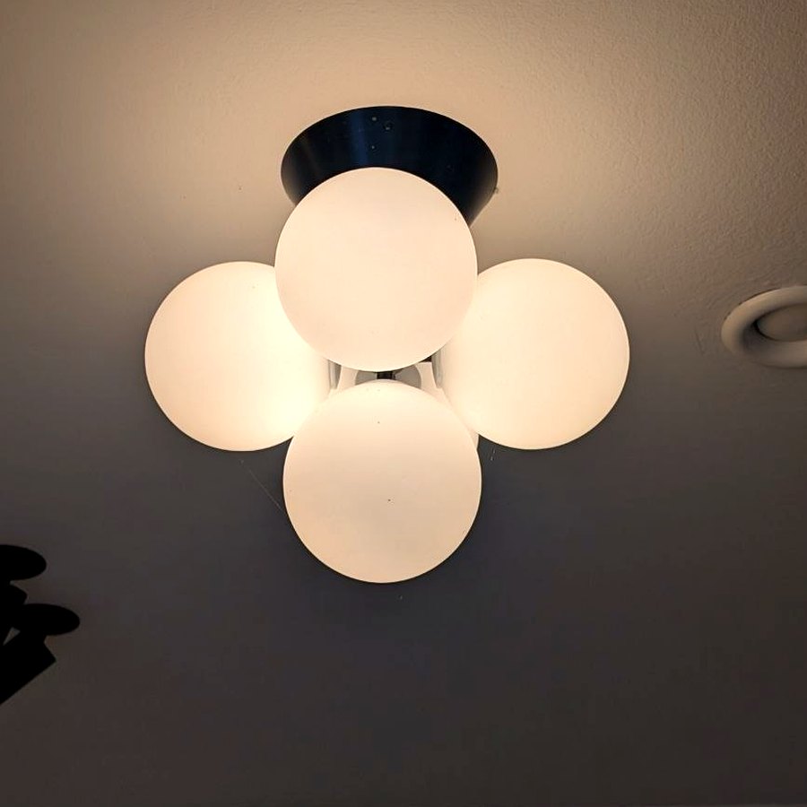 Mid-Century 4-flammige Kugelleuchte